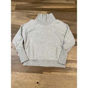 Champion Size M Gray Cowl‑Neck Sweatshirt with Kangaroo Pocket